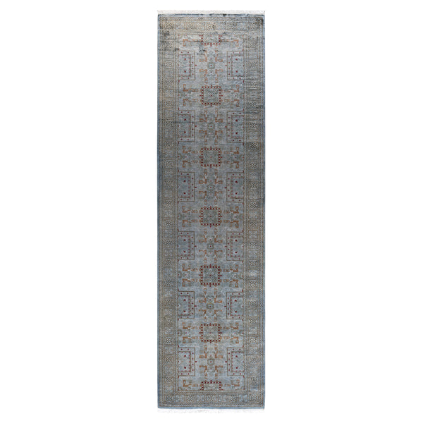 Grey Transitional Wool Rug - 2'8" x 10'1"