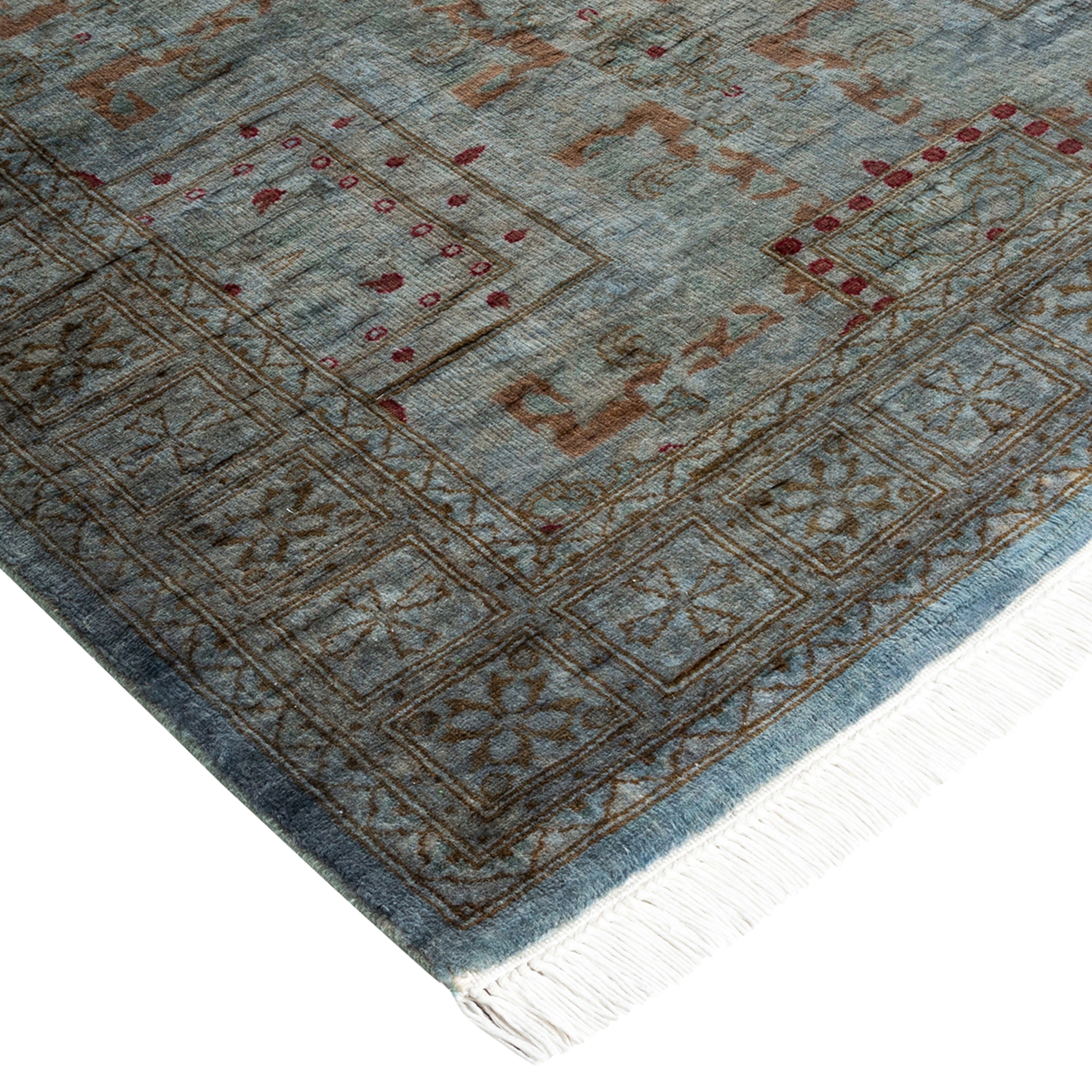 Grey Transitional Wool Rug - 2'8" x 10'1"