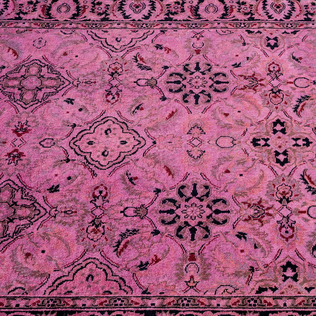 Pink Transitional Wool Rug - 3' x 13'1"