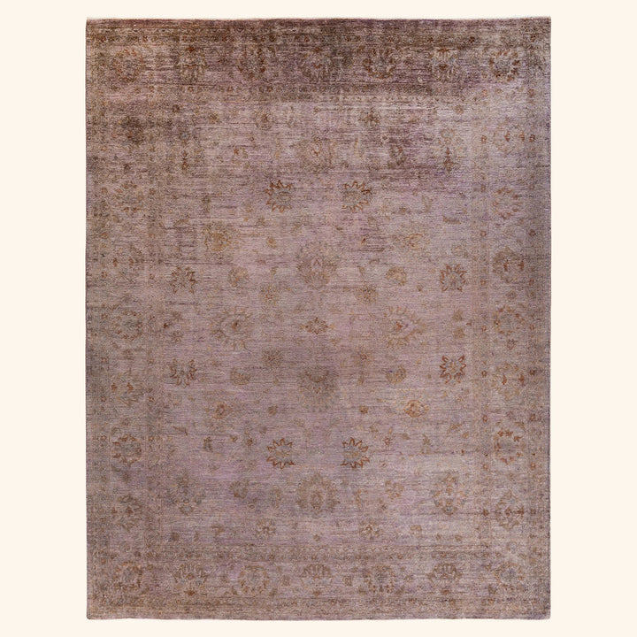 Pink Transitional Wool Rug - 7'8" x 9'8"