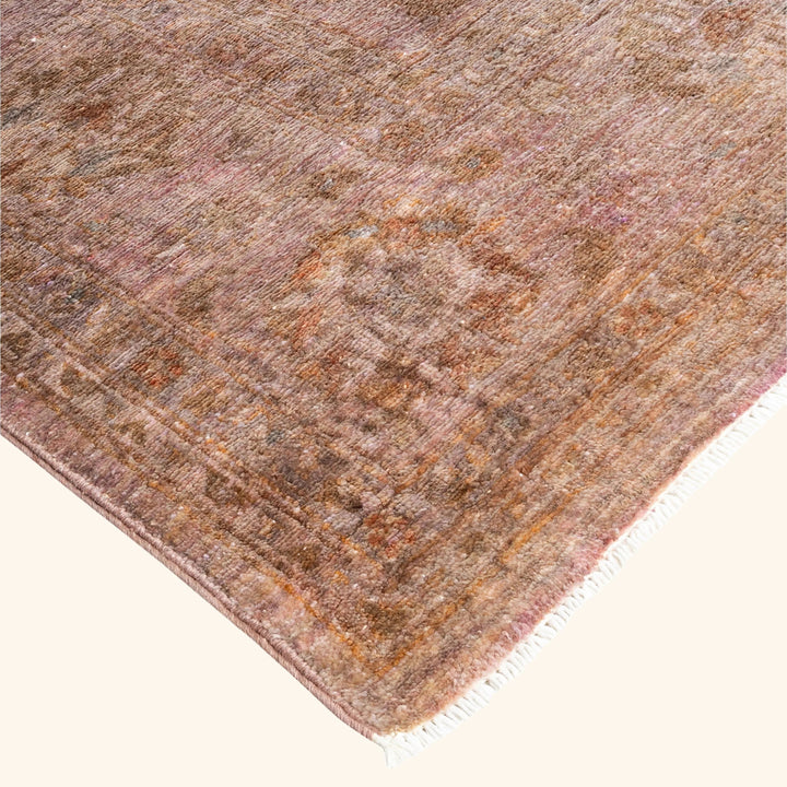 Pink Transitional Wool Rug - 7'8" x 9'8"