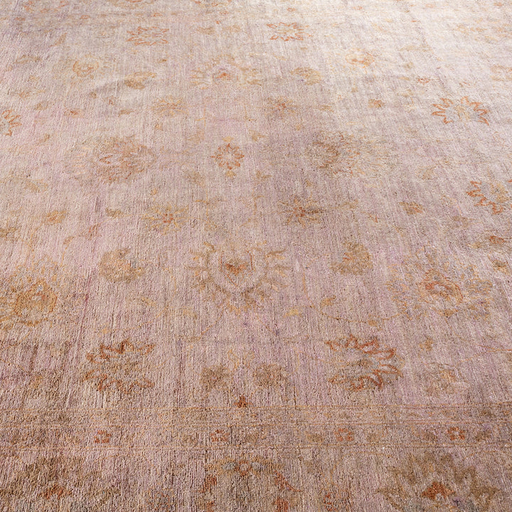 Pink Transitional Wool Rug - 7'8" x 9'8"