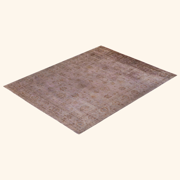 Pink Transitional Wool Rug - 7'8" x 9'8"