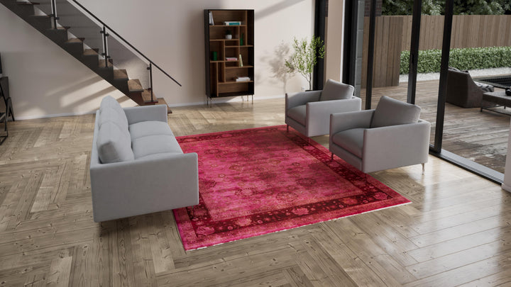 Pink Samsara Wool Rug - 8'1" x 10'4"