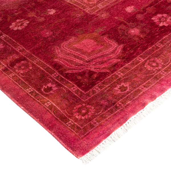 Pink Transitional Wool Rug - 8'1" x 10'4"