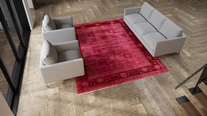 Pink Samsara Wool Rug - 8'1" x 10'4"