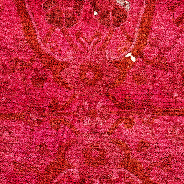 Pink Transitional Wool Rug - 8'1" x 10'4"