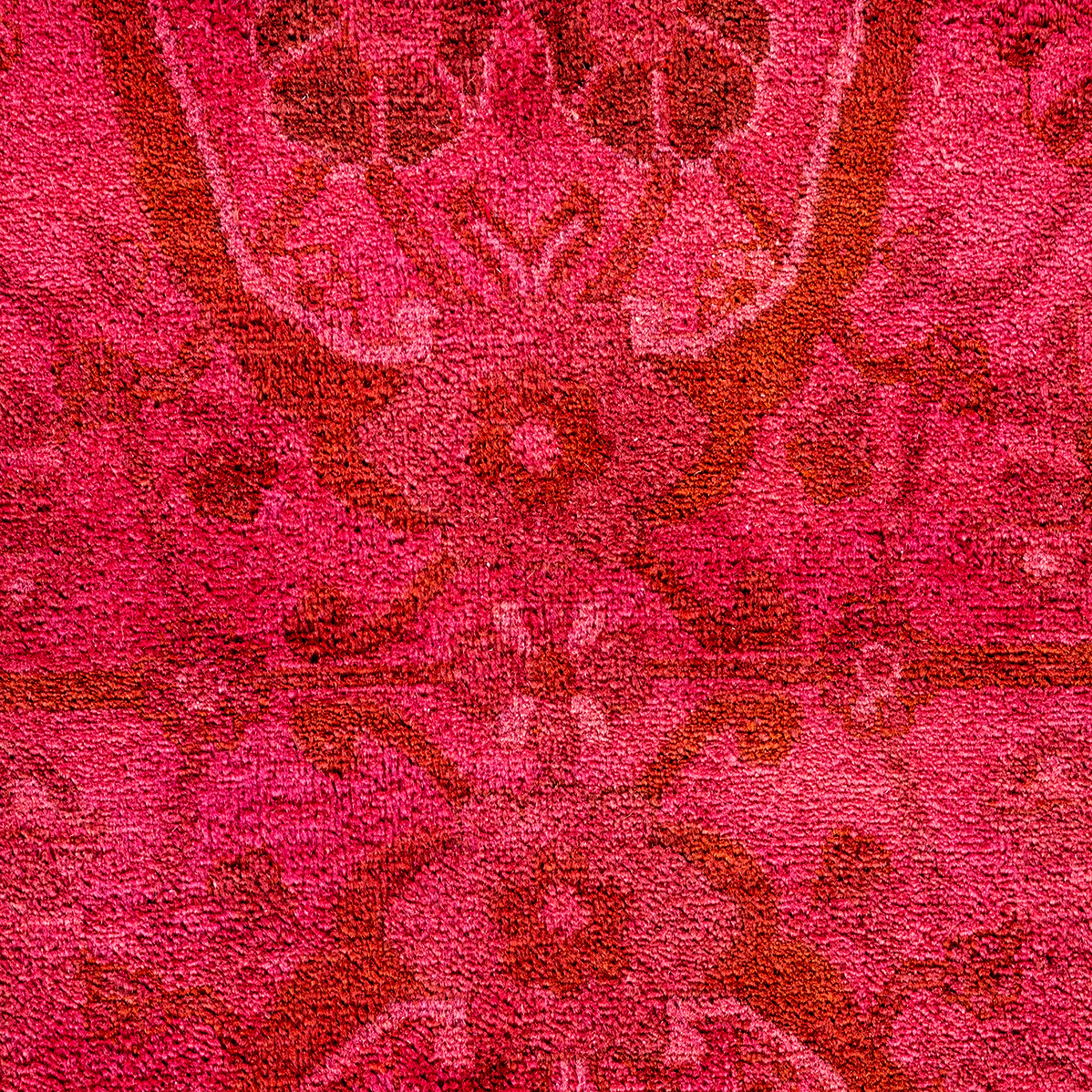 Pink Transitional Wool Rug - 8'1" x 10'4"