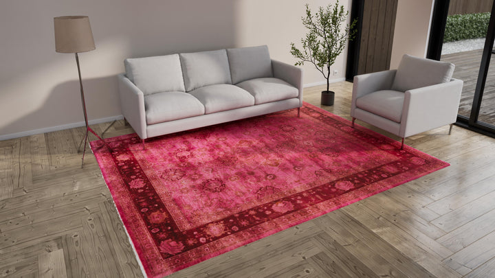 Pink Samsara Wool Rug - 8'1" x 10'4"