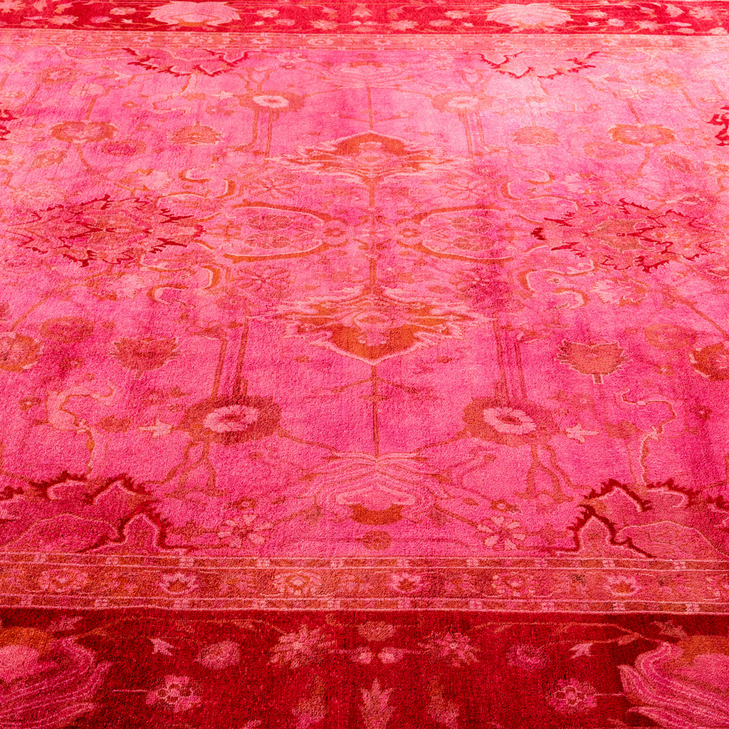 Pink Transitional Wool Rug - 8'1" x 10'4"