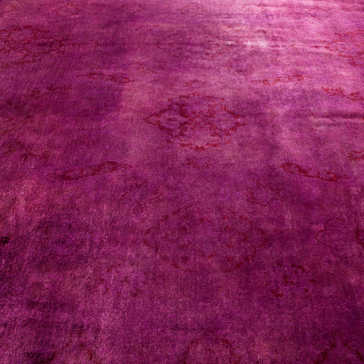 Pink Transitional Wool Rug - 7'11" x 9'9"
