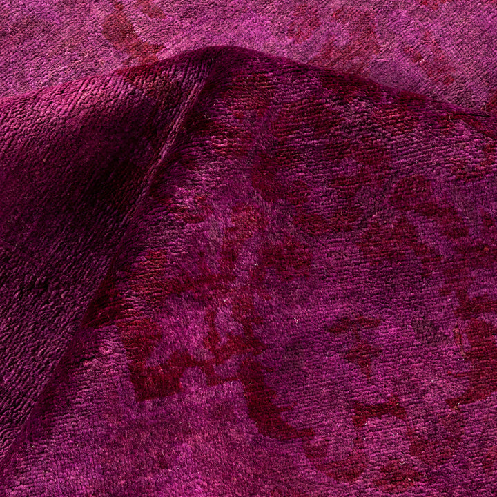 Pink Transitional Wool Rug - 7'11" x 9'9"