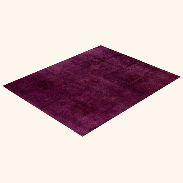 Pink Transitional Wool Rug - 7'11" x 9'9"