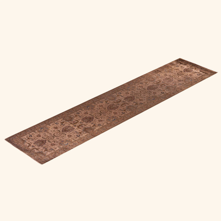 Natural Transitional Wool Rug - 2'7" x 12'4"
