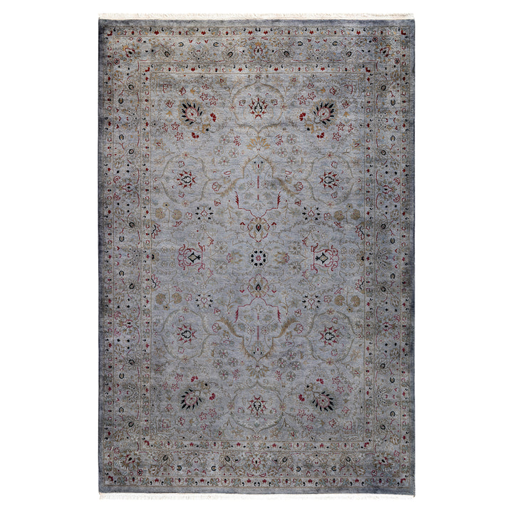Grey Transitional Wool Rug - 4'3" x 6'4"