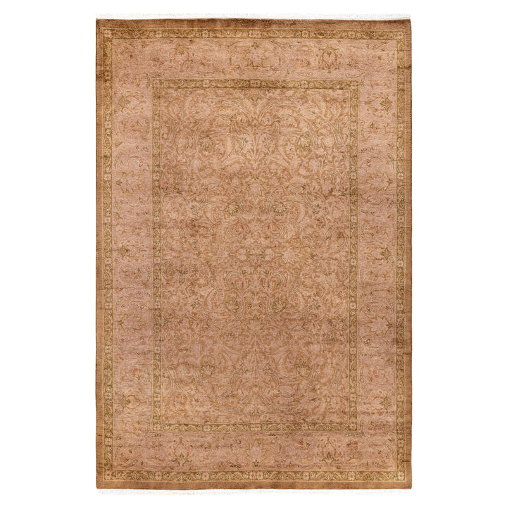 Gold Transitional Wool Rug - 4'2" x 6'1"