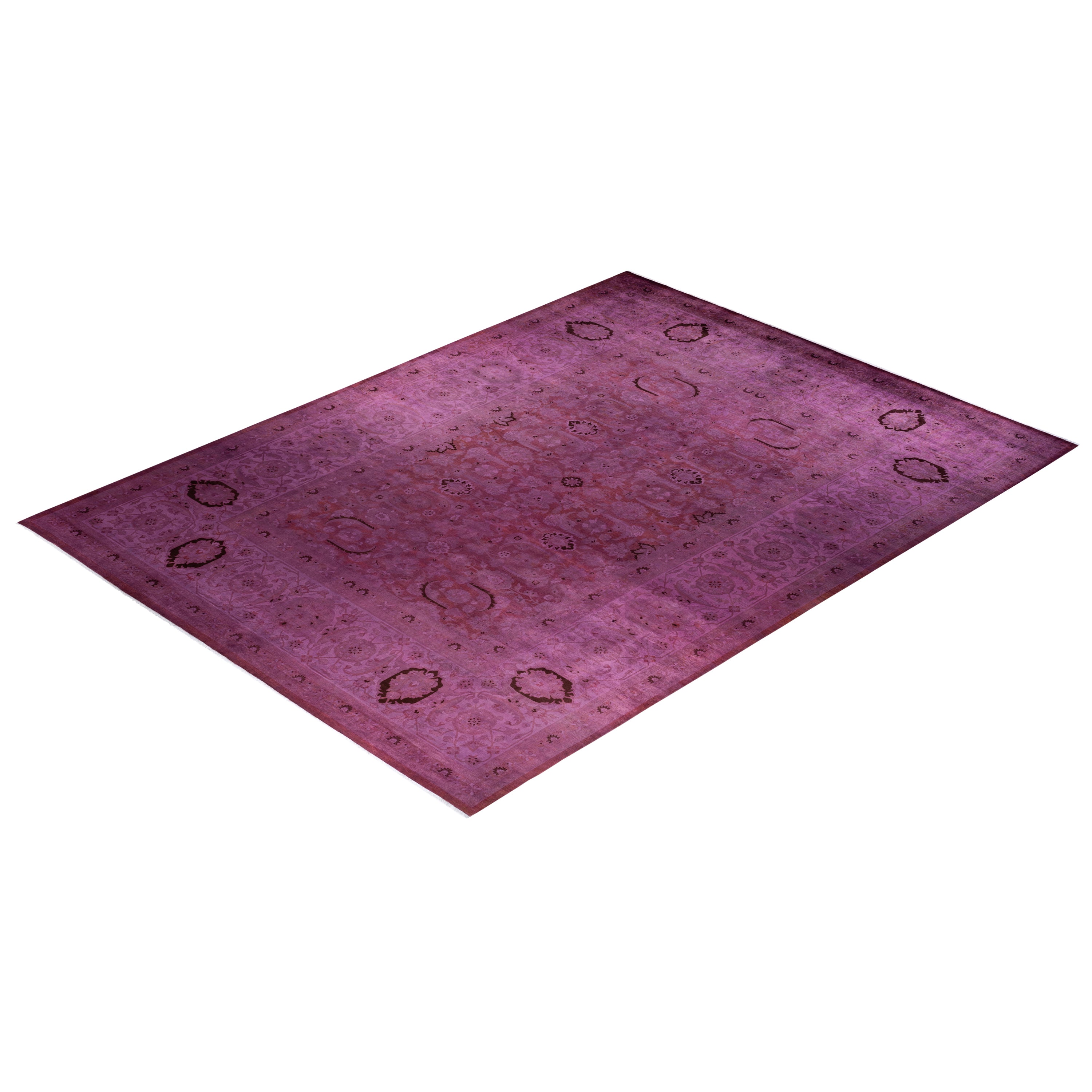 Purple Transitional Wool Rug - 10'4" x 14'1"