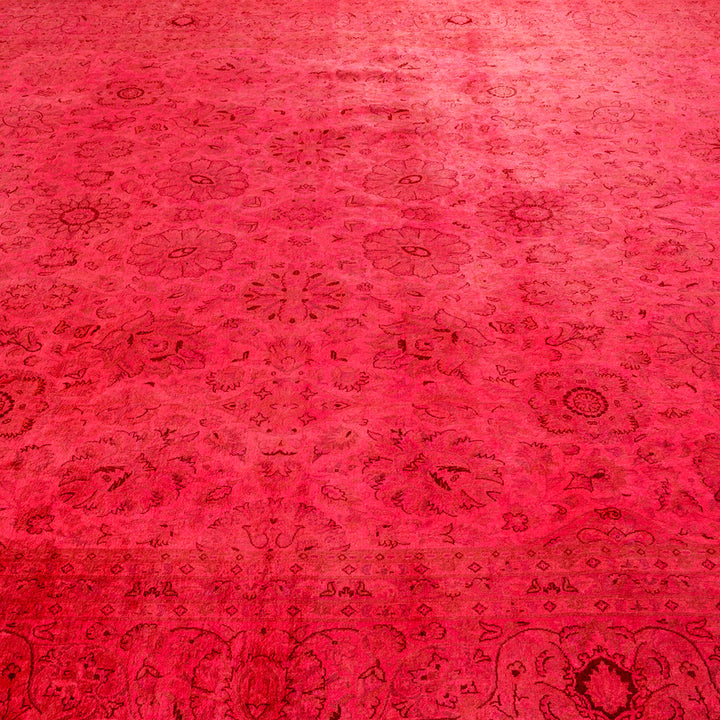 Pink Transitional Wool Rug - 9'2" x 12'4"