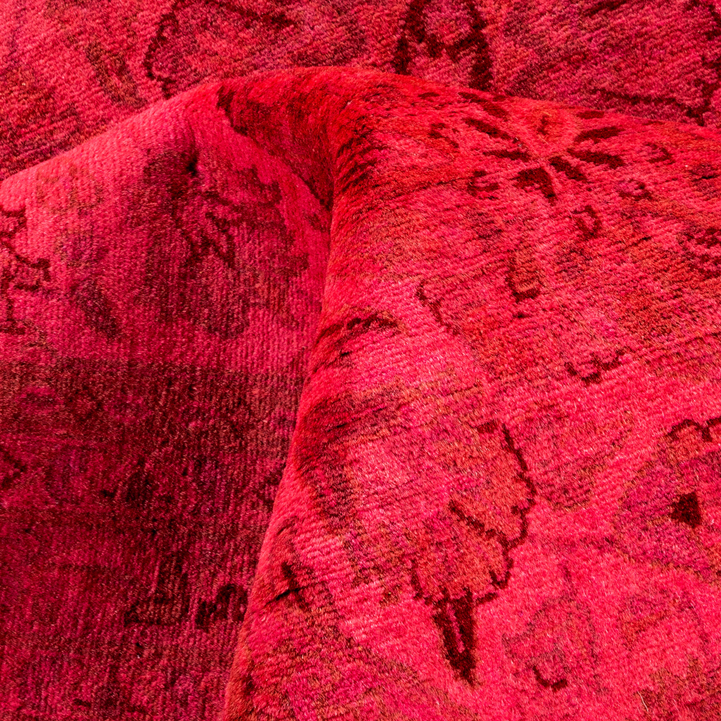 Pink Transitional Wool Rug - 9'2" x 12'4"