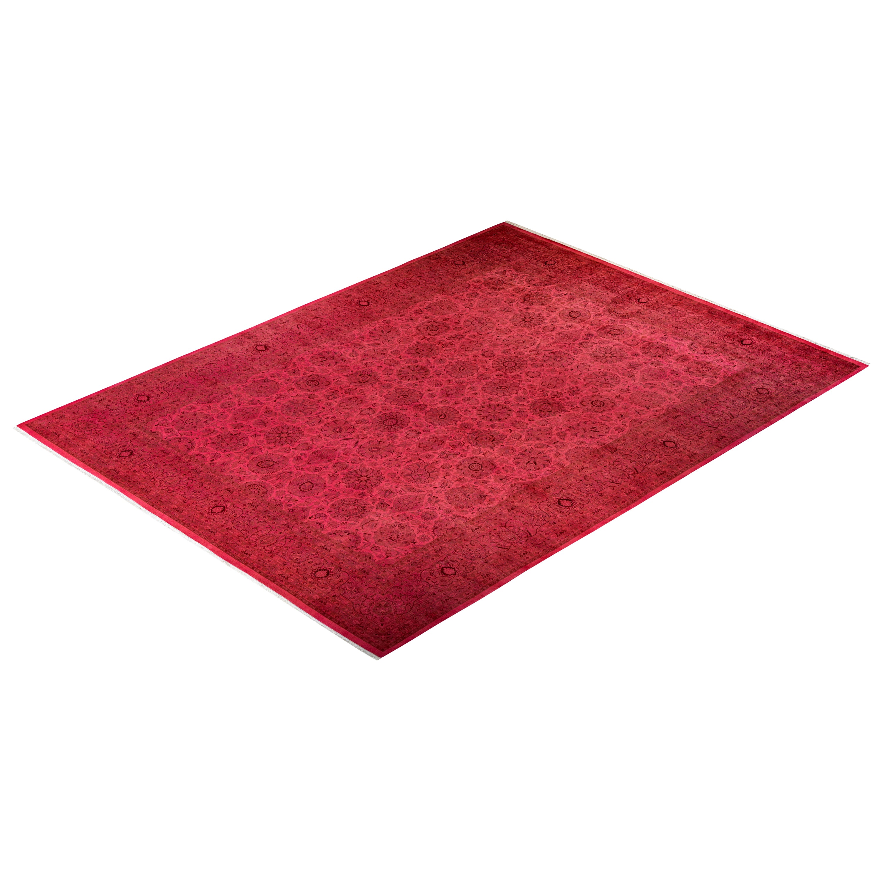 Pink Transitional Wool Rug - 9'2" x 12'4"