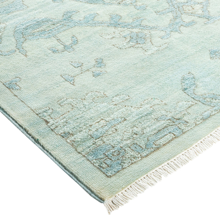 Blue Transitional Wool Rug - 6'2" x 12'2"