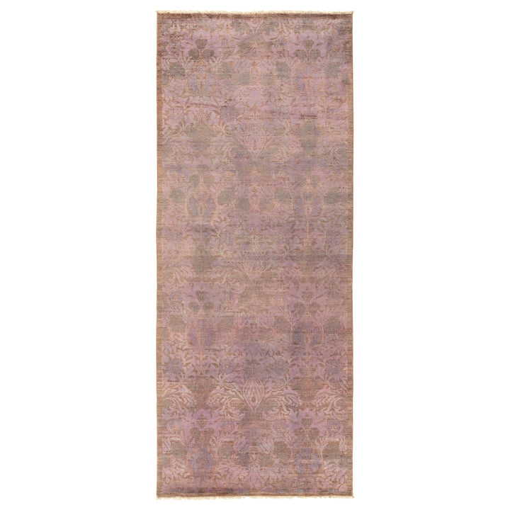 Purple Transitional Wool Rug - 4'2" x 10'2"