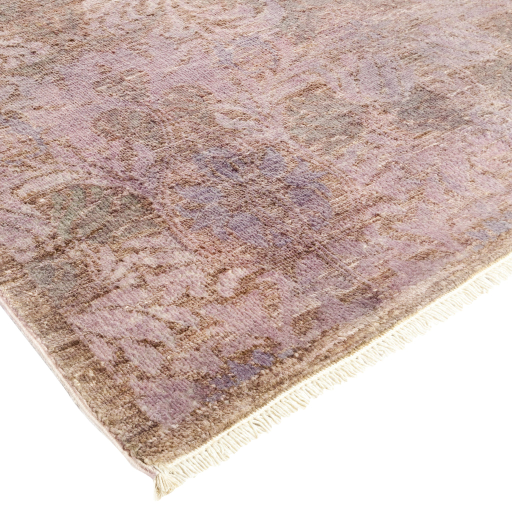 Purple Transitional Wool Rug - 4'2" x 10'2"