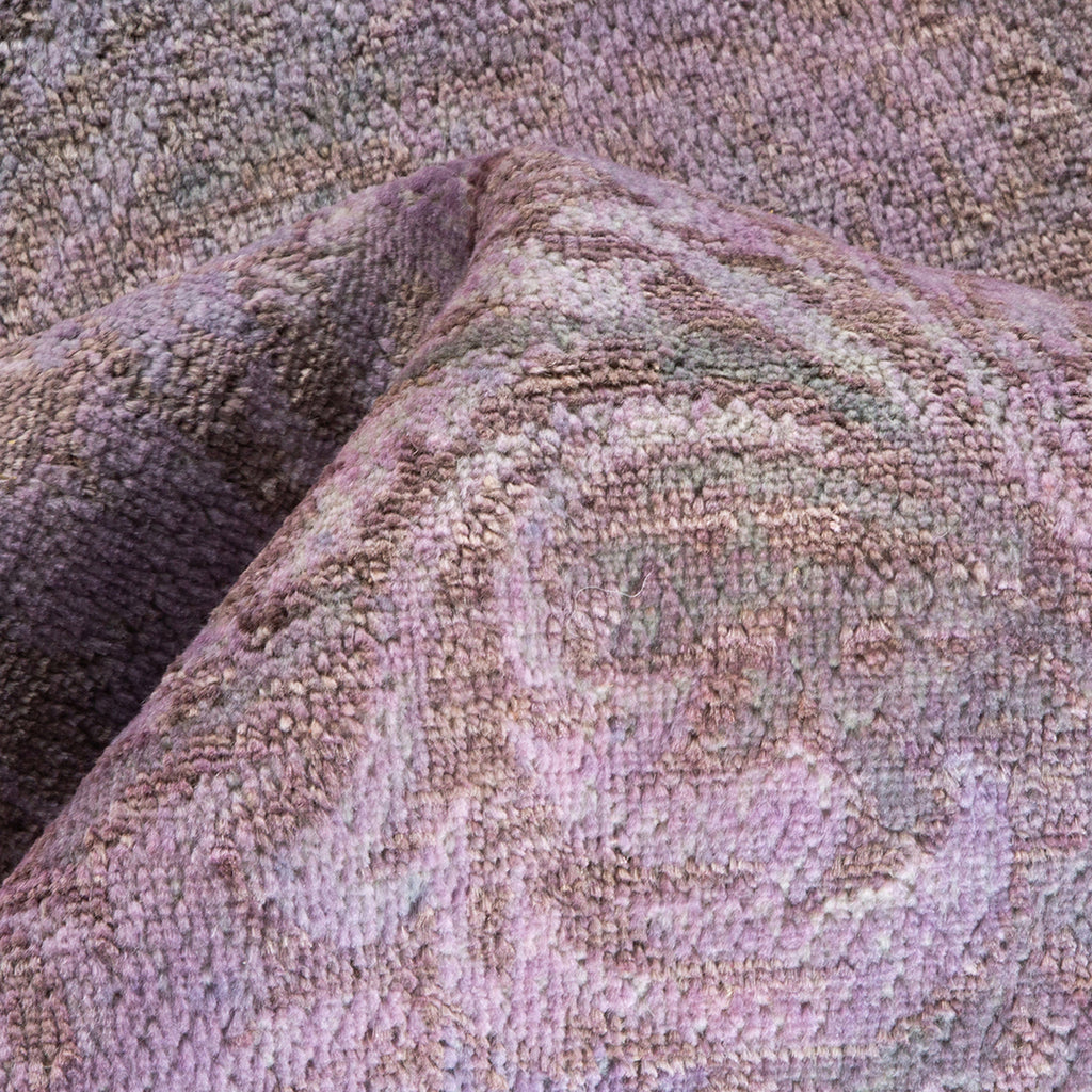Purple Transitional Wool Rug - 4'2" x 10'2"