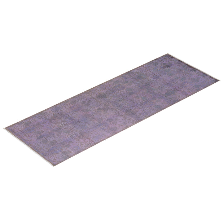 Purple Transitional Wool Rug - 4'2" x 10'2"