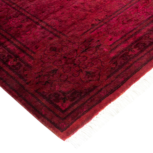 Pink Transitional Wool Rug - 3'1" x 12'9"