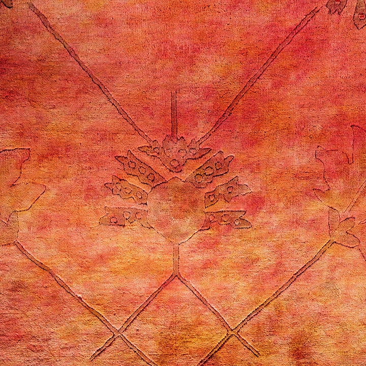 Pink Transitional Wool Rug - 10'1" x 14'1"