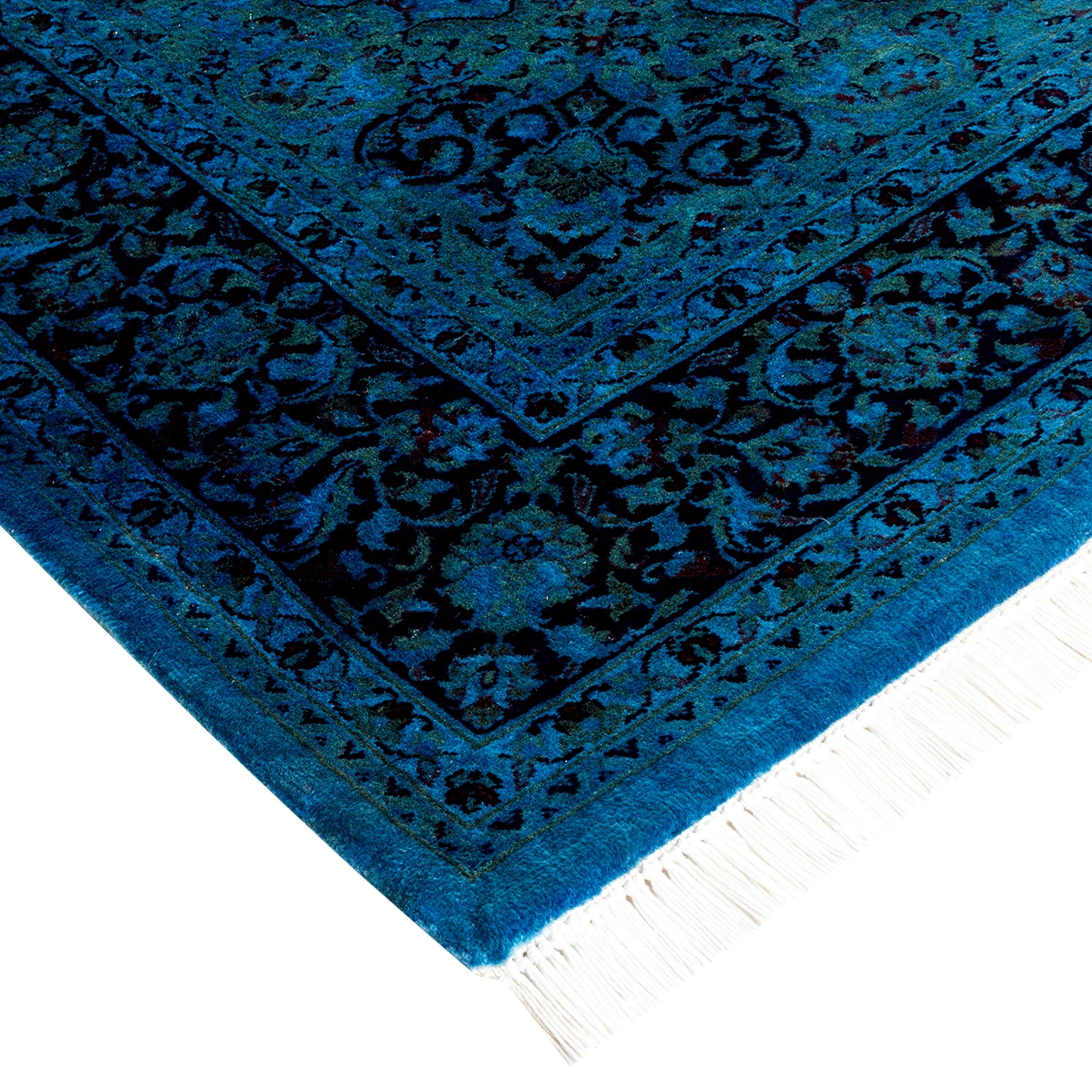 Blue Transitional Wool Rug - 4'8" x 7'2"