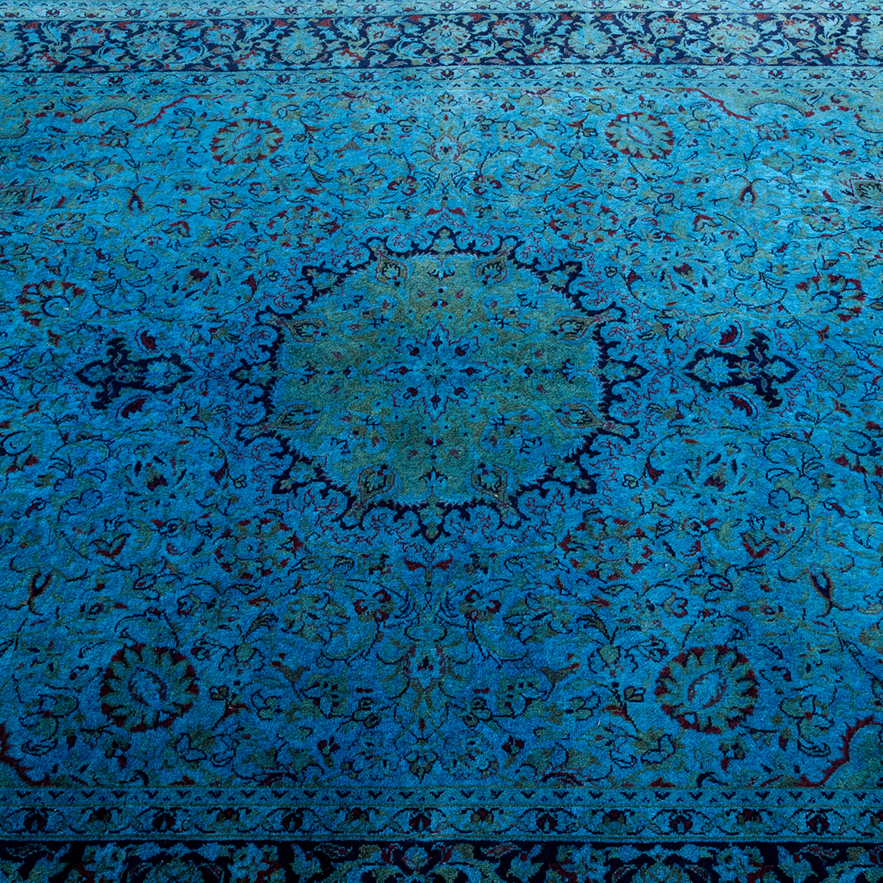 Blue Transitional Wool Rug - 4'8" x 7'2"