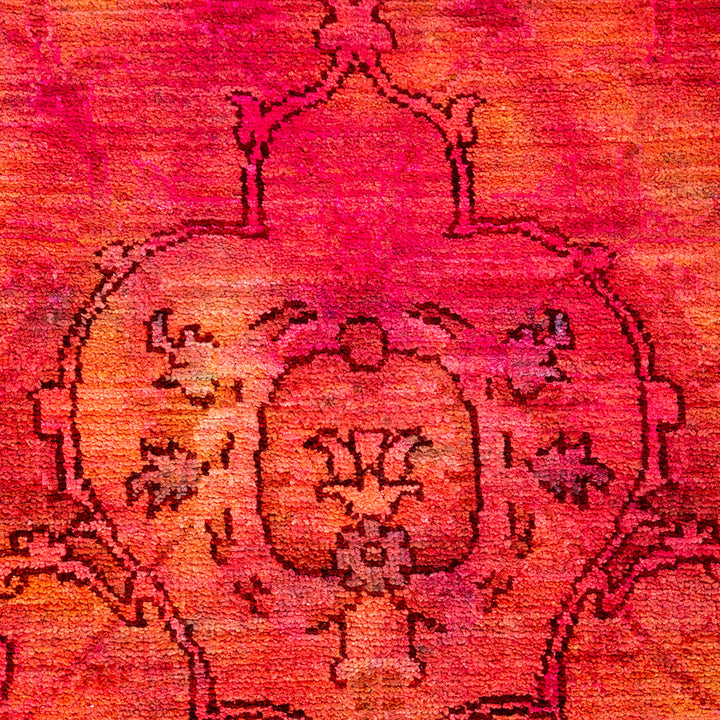 Orange Transitional Wool Rug - 5'2" x 7'10"