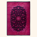 Pink Transitional Wool Rug - 4'8" x 6'10"