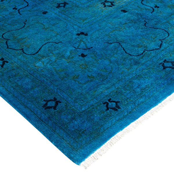 Blue Transitional Wool Rug - 9'1" x 12'