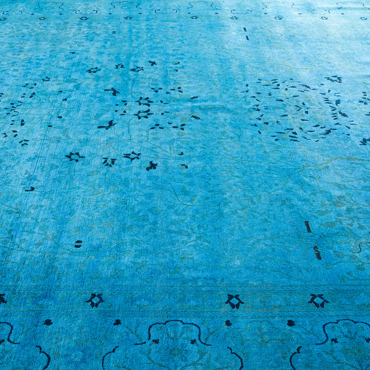 Blue Transitional Wool Rug - 9'1" x 12'