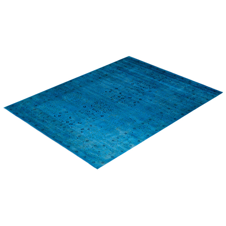 Blue Transitional Wool Rug - 9'1" x 12'