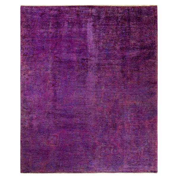 Purple Transitional Wool Rug - 8'1" x 9'10"