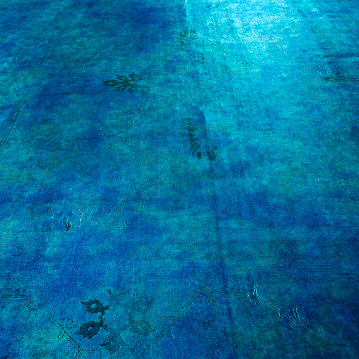 Blue Transitional Wool Rug - 10'2" x 13'9"