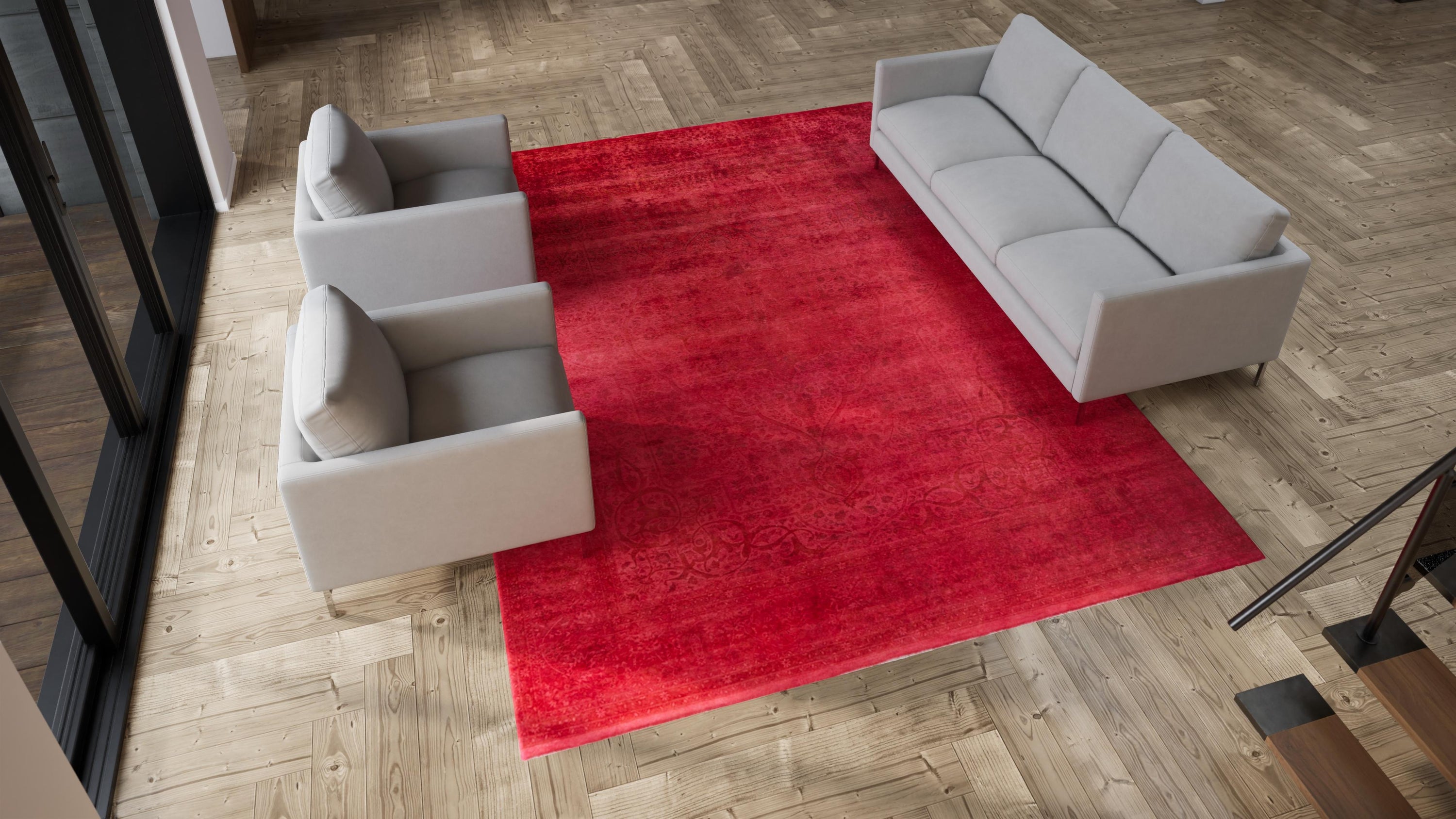 Red Samsara Wool Rug - 8'10" x 12'2"