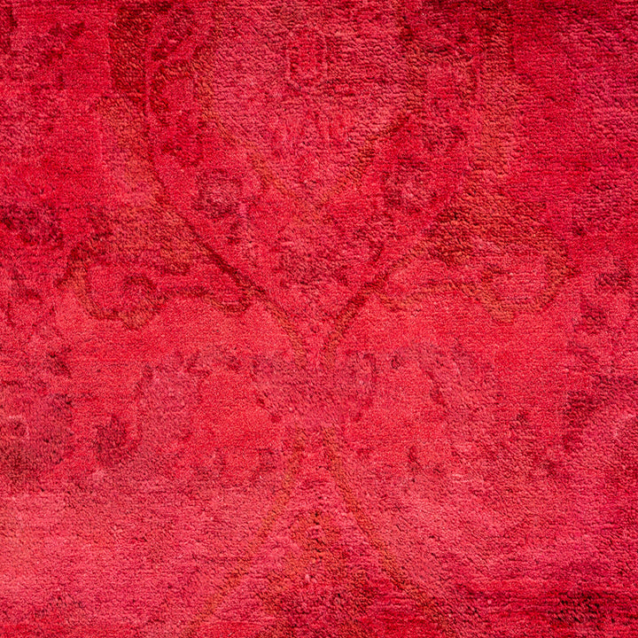 Pink Transitional Wool Rug - 8'10" x 12'2"