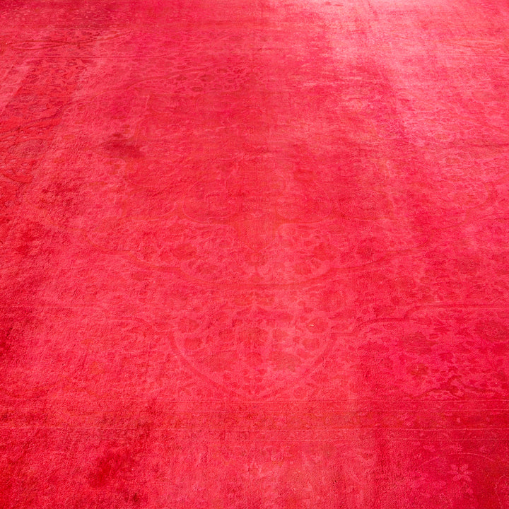 Pink Transitional Wool Rug - 8'10" x 12'2"