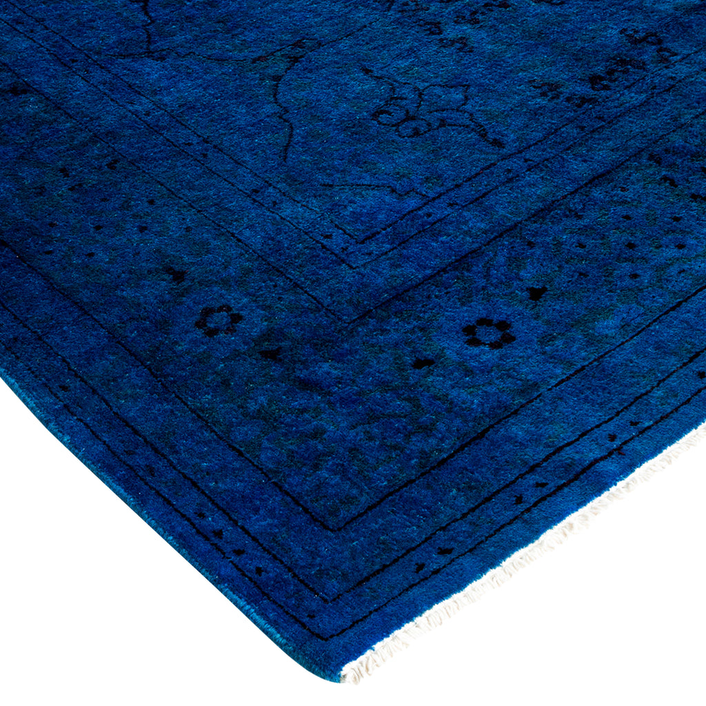 Blue Transitional Wool Rug - 5'2" x 5'6"