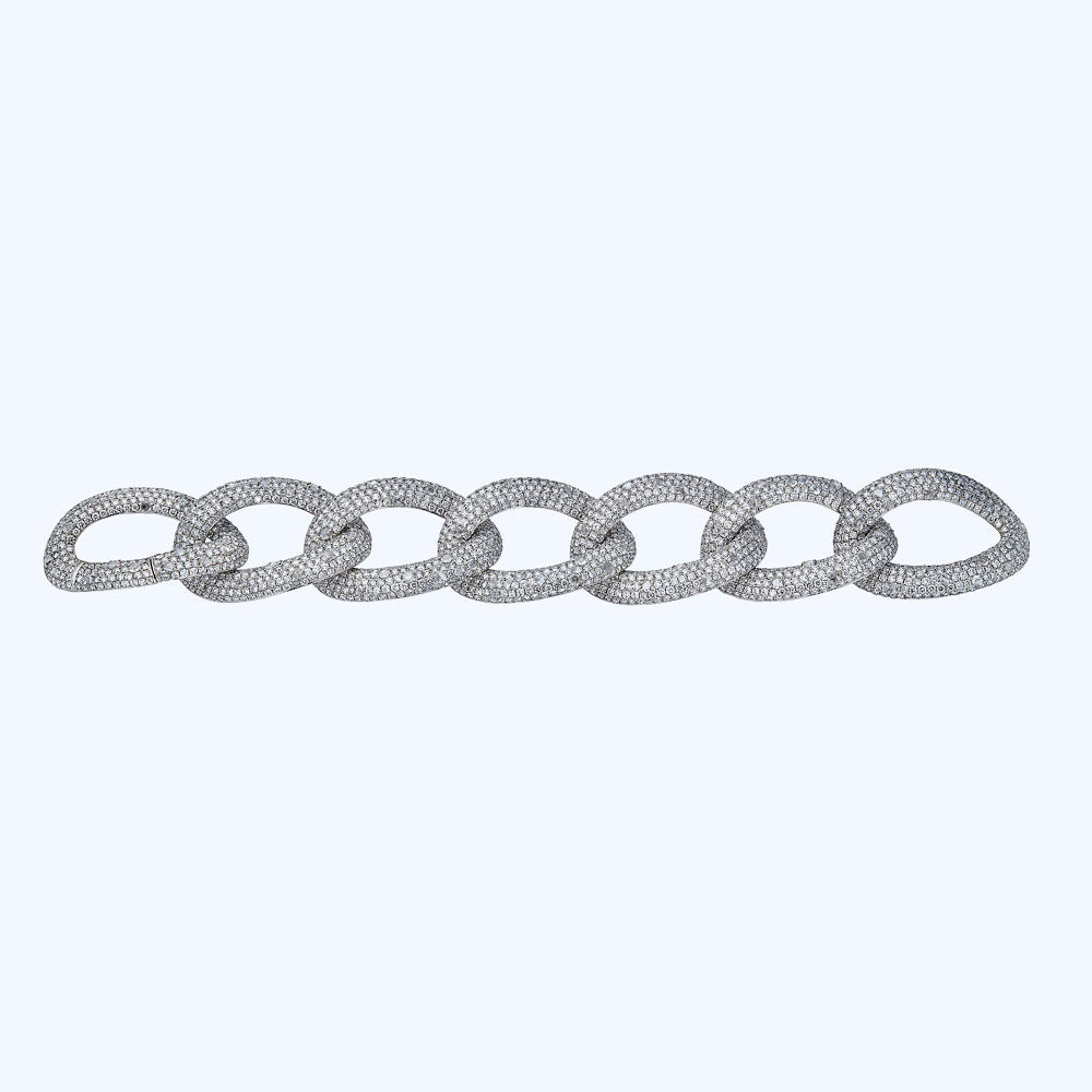 Contemporary Diamond Link Bracelet