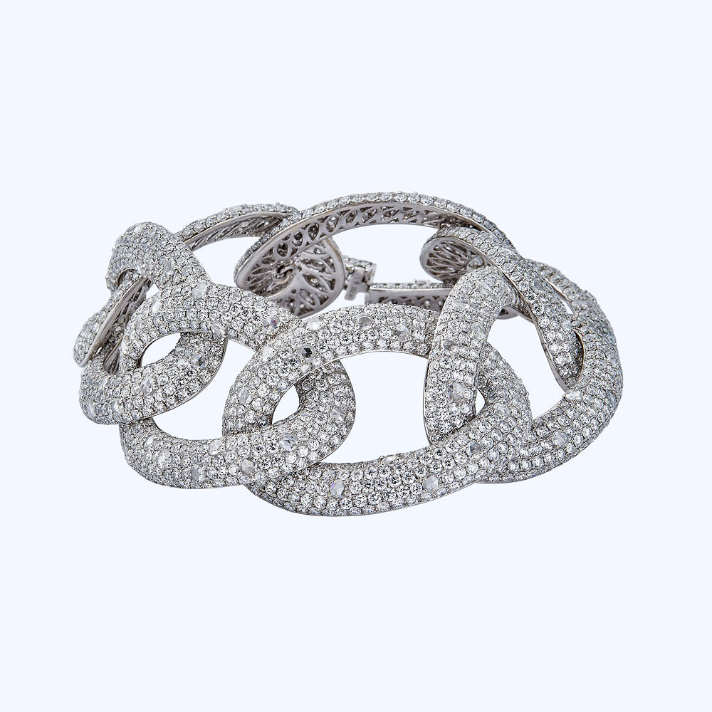 Contemporary Diamond Link Bracelet