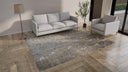 Grey Contemporary Tibetan Wool Silk Blend Rug - 8' x 10'