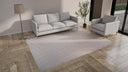 Grey Contemporary Tibetan Wool Silk Blend Rug - 8' x 10'