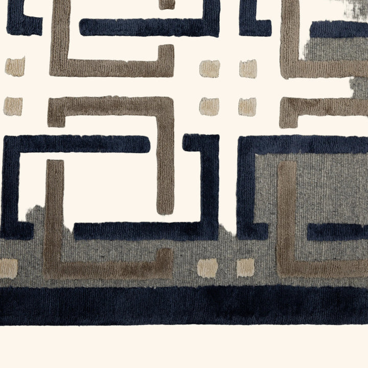 Contemporary Wool/Silk Rug - 10' x 14'