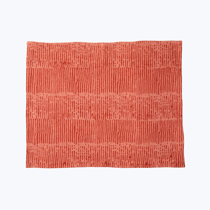 Orange Stripe Linen Placemat